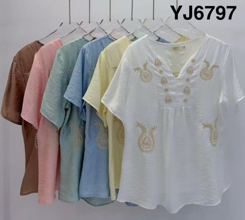 Blusa manga curta feminina   Enzo