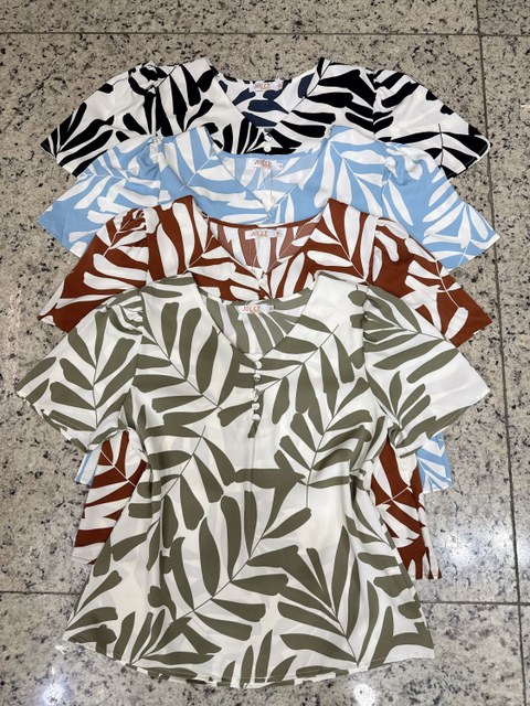 Blusa manga curta feminina   Enzo