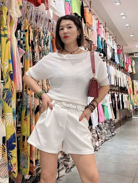 Blusa ampla canelada