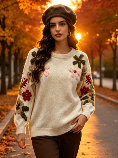 Blusa de motal com flores 🌺 3D