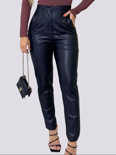 Lançamento de inverno calça couro zara