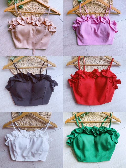 Cropped com bojo alfaiataria Elisa linda moda