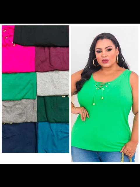 Regata plus size Elisa linda moda