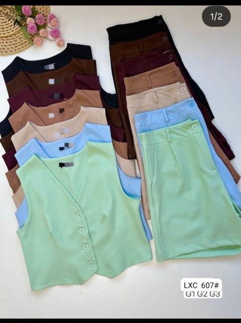 Conjunto plus size #607 Elisa Linda moda