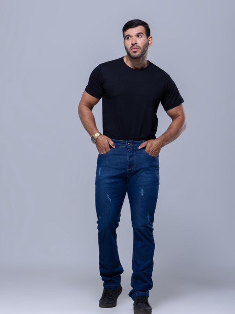 Calça Masculina Com Lycra - Puído