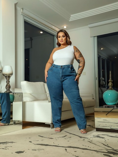 Calça Mom sem Lycra