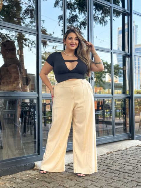 Calça Pantalona Plus Size
