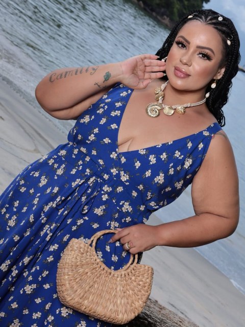 Vestido Plus Size Viscolinho - 46 ao 52