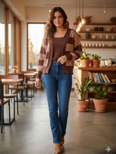 Conjunto twinset , casaco manga longa e blusa 🥰✨🍂❄️