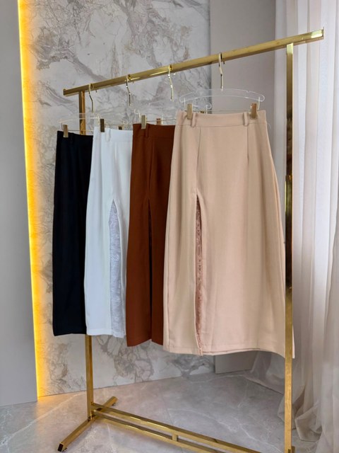 Fancy modas saia detalhes renda
