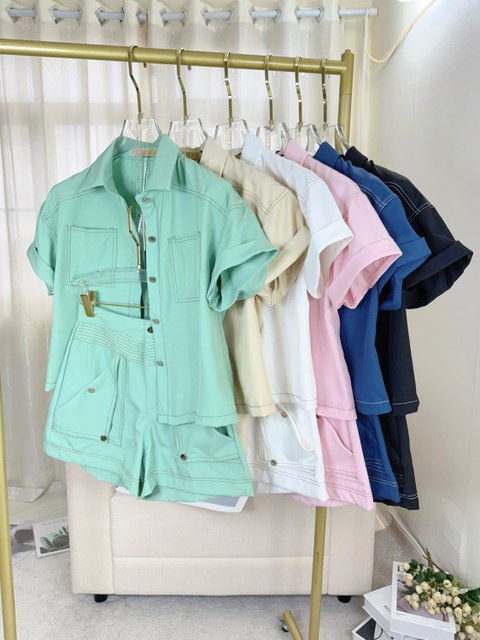 Fancy modas conjunto crepe