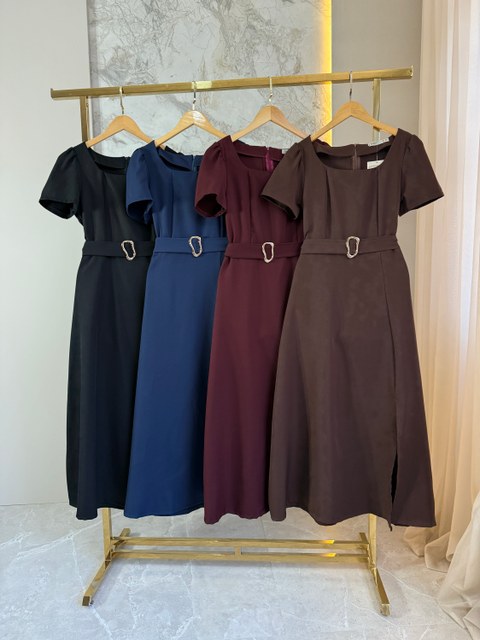 Fancy modas vestido cinto