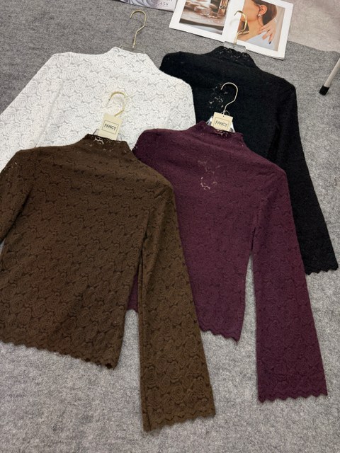 Fancy modas manga longa renda