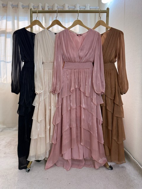 Fancy modas vestido acetinado