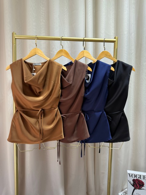 Fancy Modas blusa acetinada