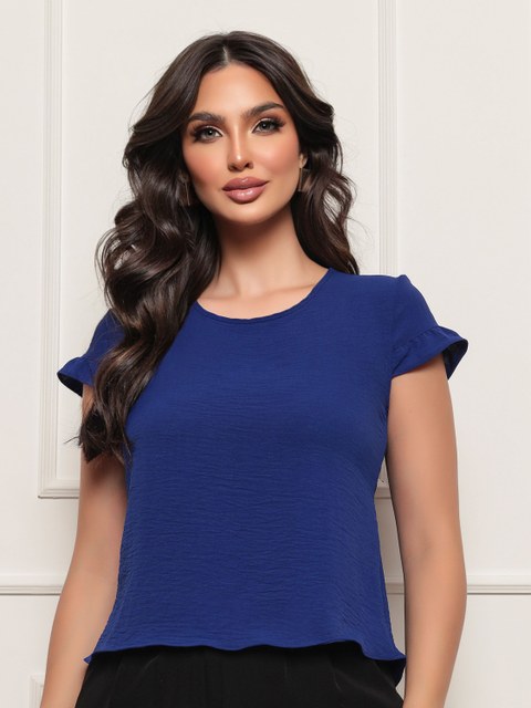 Blusa Feminino Manga Curta Tecido Duna 3041
