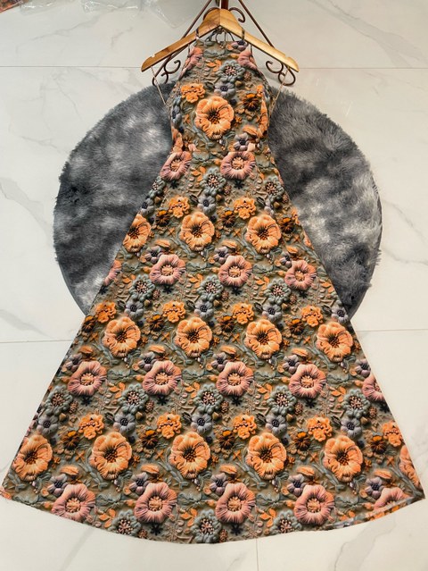 V1309#: Vestido longo com bojo frente unica com amarração