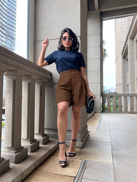 Bermuda tecido de marrant