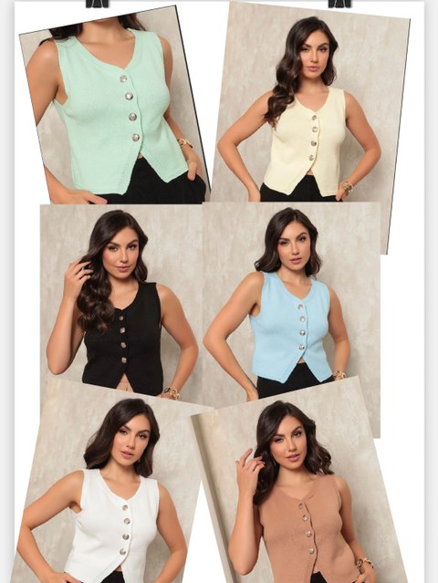 Colete de tecido de modal