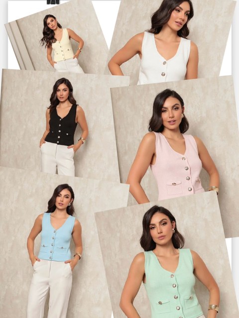 Colete de tecido de modal