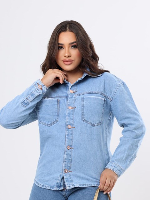 Camisa jeans feminina