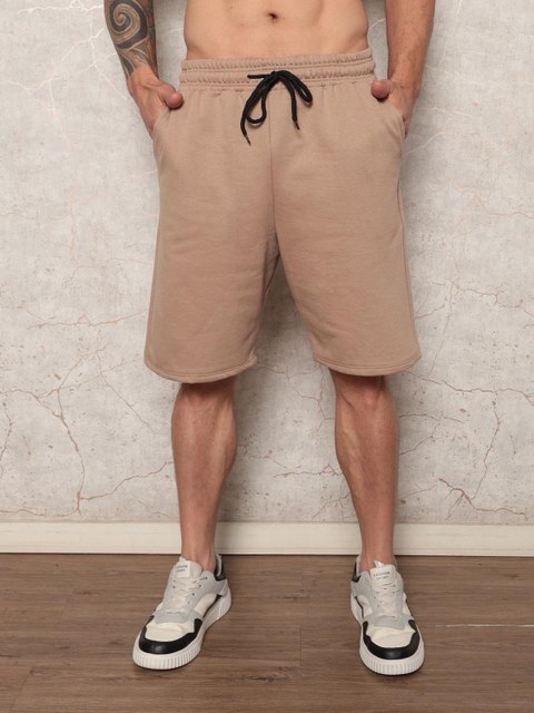 BERMUDA MASCULINO DE MOLETOM FLANELADO COM BOLSO