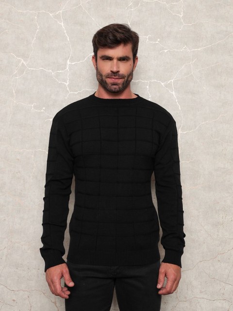 SUÉTER MASCULINO DETRICÔ MODAL NERVURA NOVO COLEÇÃO 003