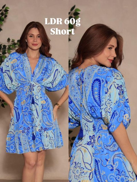 Vestido indina manga flaer