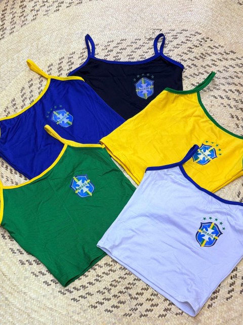 Croped Brasil alcinha