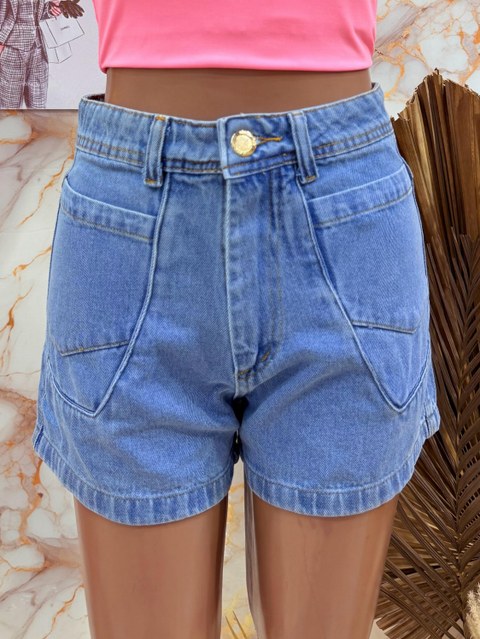 Shorts azul jeans claro