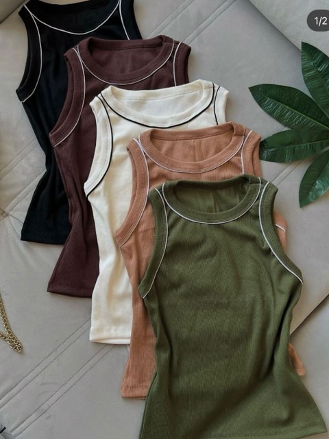 Blusa regata bicolor