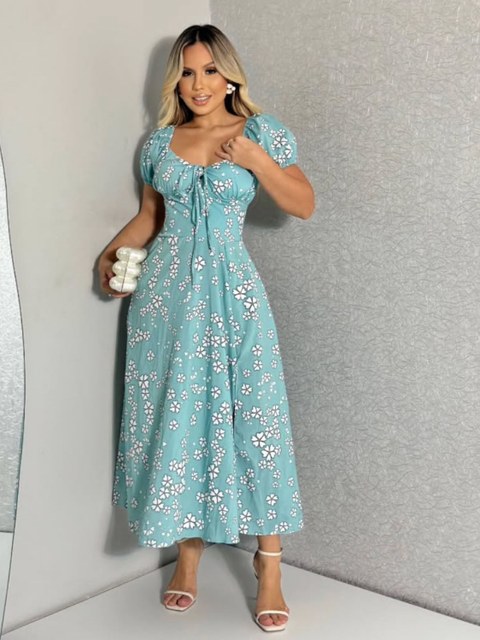 Vestido manga curta  Corselet