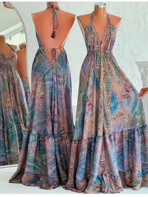 Vestido indiano costa aberta