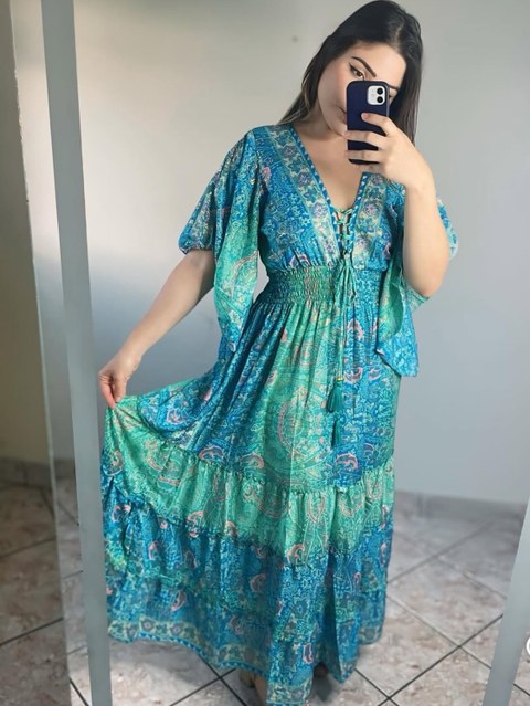 Vestido indina MANGA FLAER