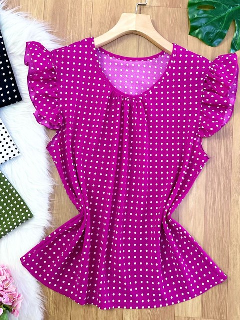 0271-2 blusa de bolinha