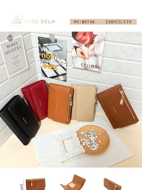 Carteira feminina kit de 3 peças
