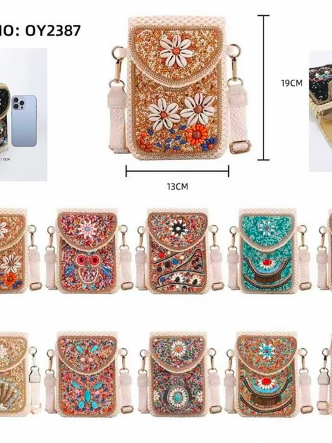 Bolsa transversal palha
