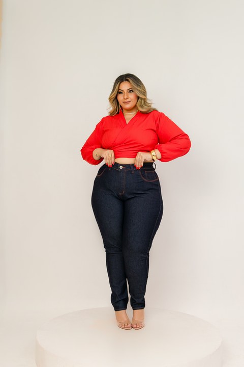 Calça Basica Amaciada com Lycra Plus Size - 2389000 GRAMMD