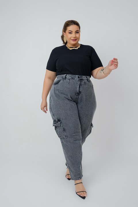 Calça Mom Cargo Vintage 2658