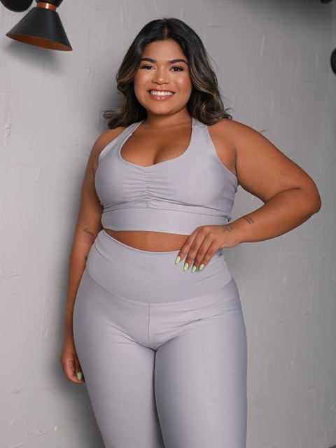 Conjunto feminino fitness power zero transparência