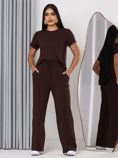 Conjunto  molethino, calça pantalona y blusa