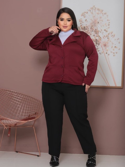 Casaco Plus Size texturizado  outono inverno