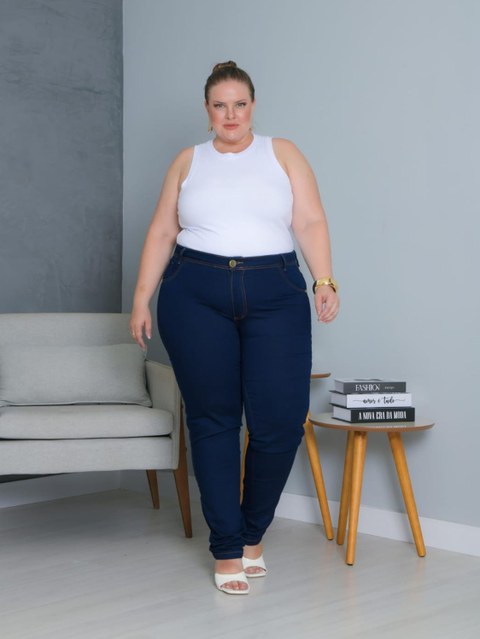 Calça Skiny Carbono com Lycra 46 ao 54