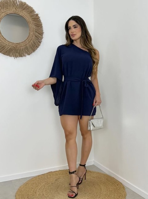 Macaquinho Feminino manga Comprida com cinto