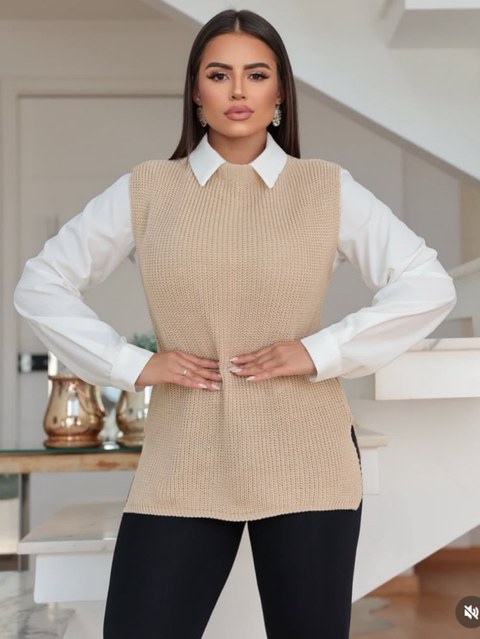 Elegante Colet Feminino Tecido Modal Tendecia en Moda