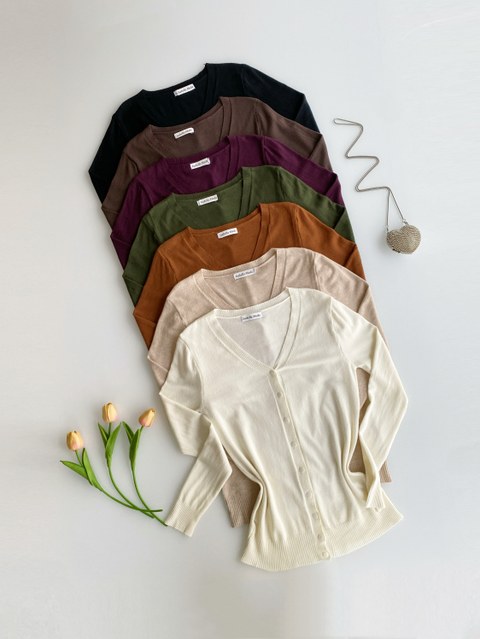 781# Cardigan modal lãzinha com botão Isabella moda