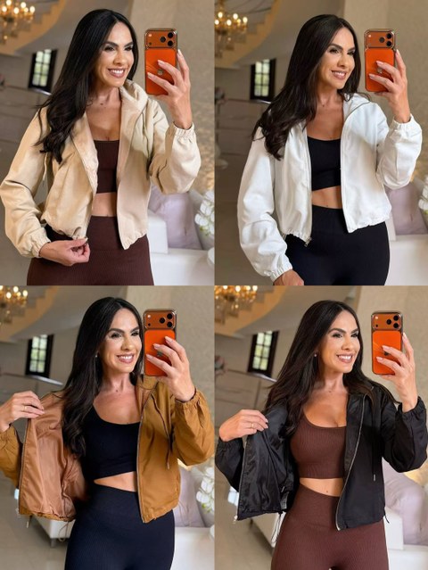 30088# Corta vento com forro Isabella moda