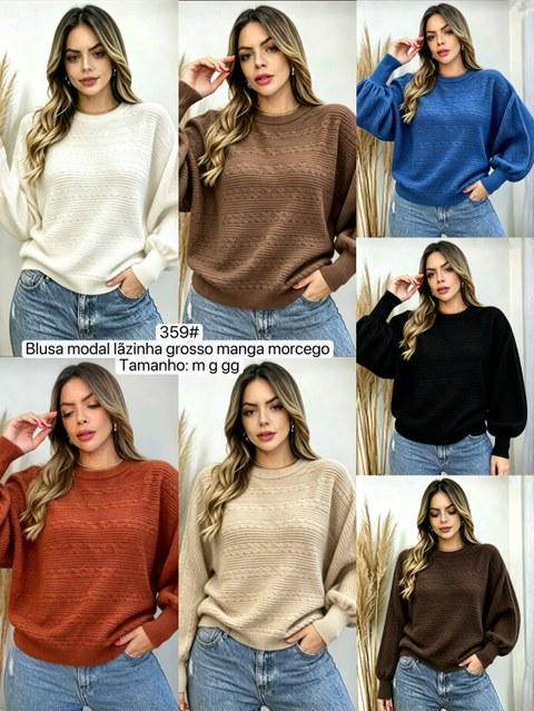 359# Blusa modal lãzinha grosso manga morcego Isabella moda