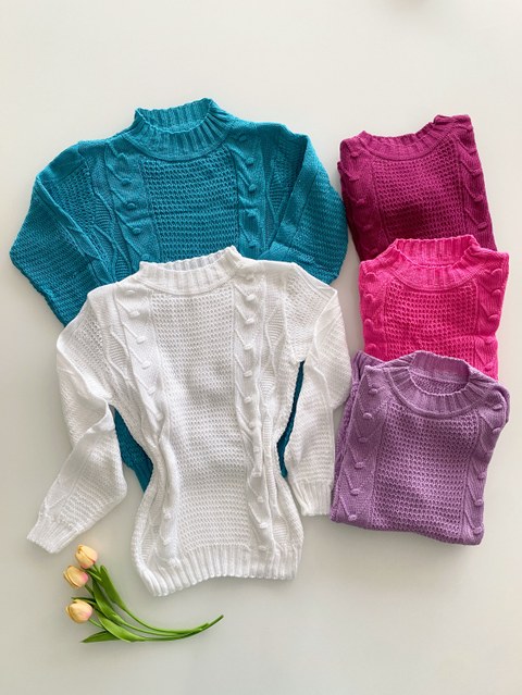 Blusa tricô grosso Isabella moda