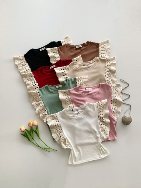 Blusa algodão manga bordado Isabella moda